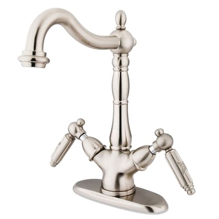 Kingston Brass KS1498GL Vessel Sink Faucet, Brushed Nickel KS1498GL